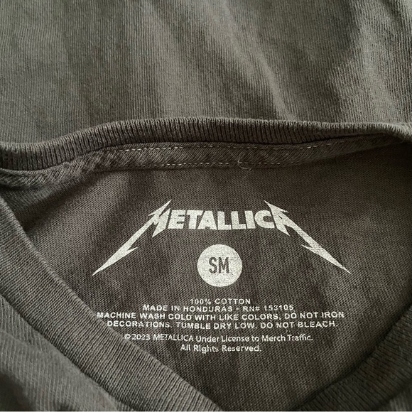 Metallica Justice For All Washed T-Shirt Black Wash Size Small - Picture 4 of 4